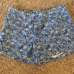 Blue patterned women’s shorts